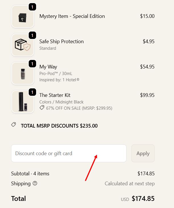 “How to apply a Aroma360 promo code”